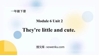 《They’re little and cute》PPT课件下载