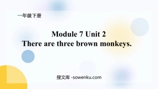 《There are three brown monkeys》PPT下载