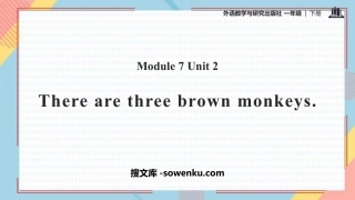 《There are three brown monkeys》PPT教学课件