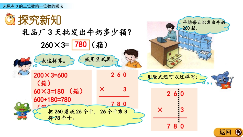 《乘数末尾有0的乘法》两、三位数乘一位数PPT教学课件下载_第3页