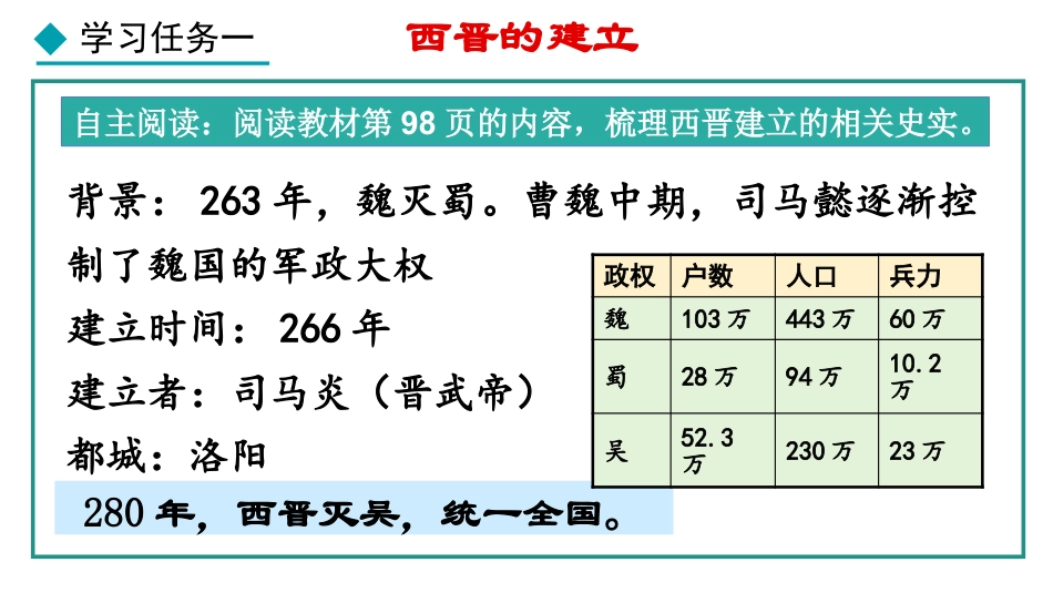 《西晋的短暂统一和北方各族的内迁》三国两晋南北朝时期：孕育统一和民族交融PPT课件_第3页