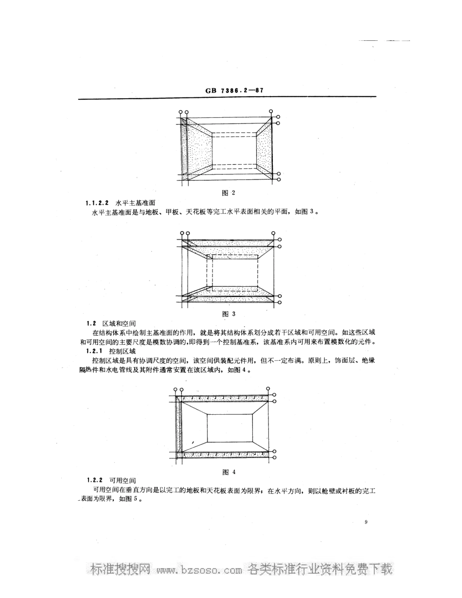 GB 7386.2-1987船舶起居舱室的尺度协调 控制尺度及元件定位_第3页