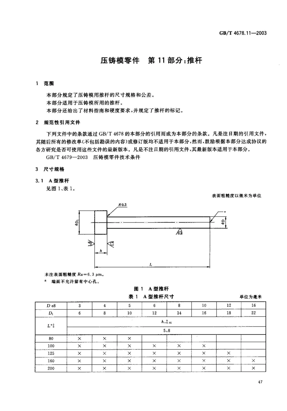 GB/T 4678.11-2003压铸模零件 第11部分: 推杆_第2页