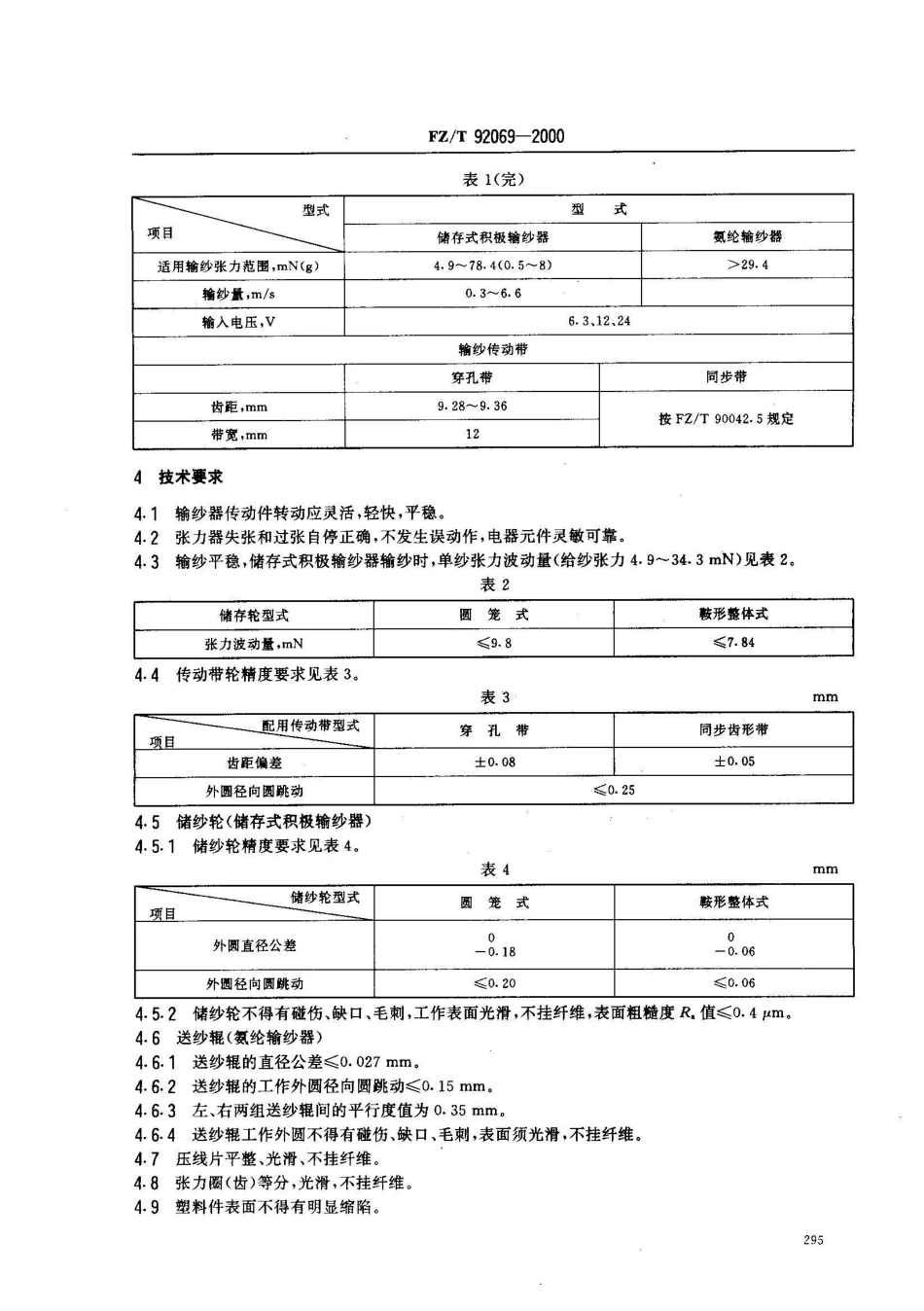 FZ/T 92069-2000纬编机用储存式积极输纱器_第3页