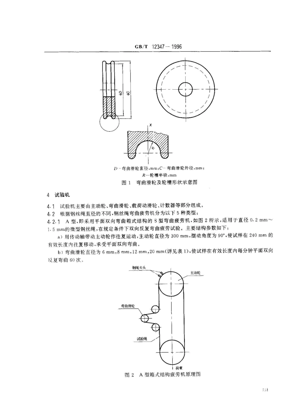 GB/T 12347-1996钢丝绳弯曲疲劳试验方法_第3页