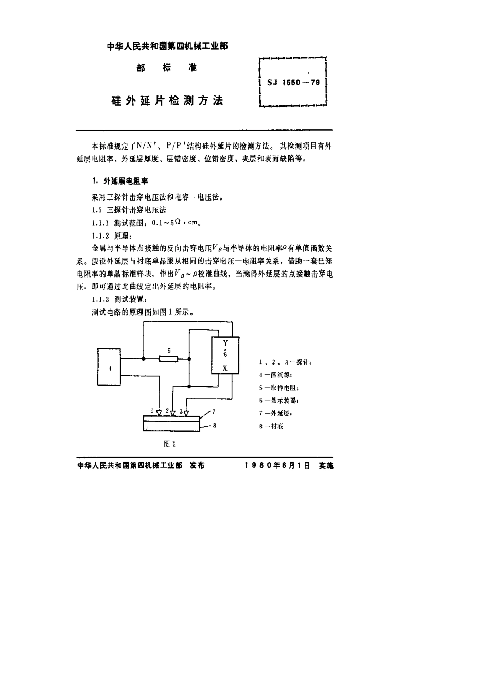 SJ 1550-1979硅外延片检测方法_第2页