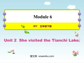 《She visited the Tianchi Lake》PPT免费课件