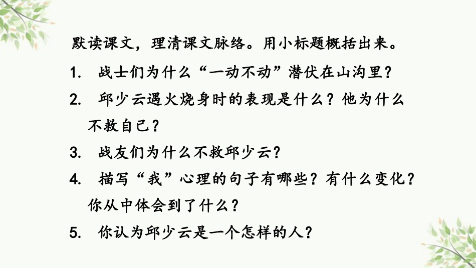 《我的战友邱少云》PPT免费课件_第3页