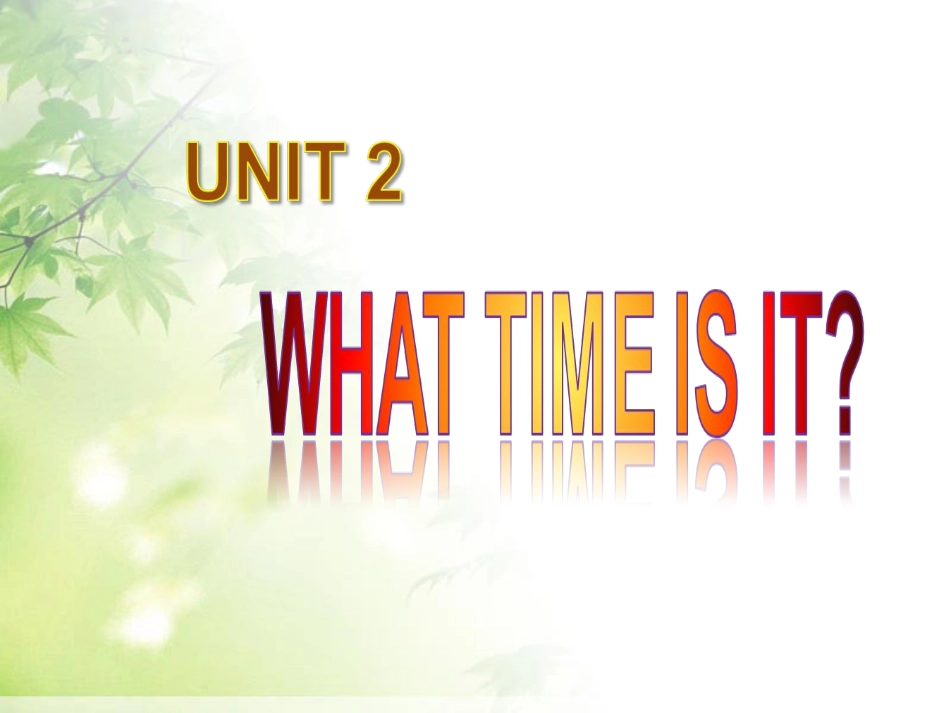 Unit2 What Time Is It英语ppt教学课件下载_第1页