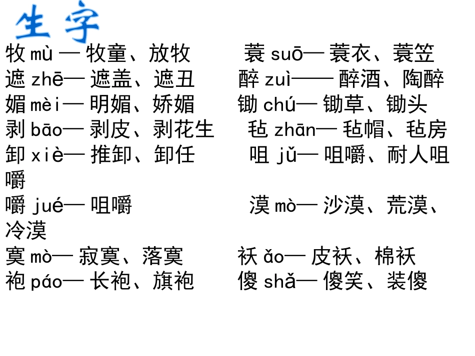 五下语文第二单元复习ppt比赛获奖教学课件下载_第1页