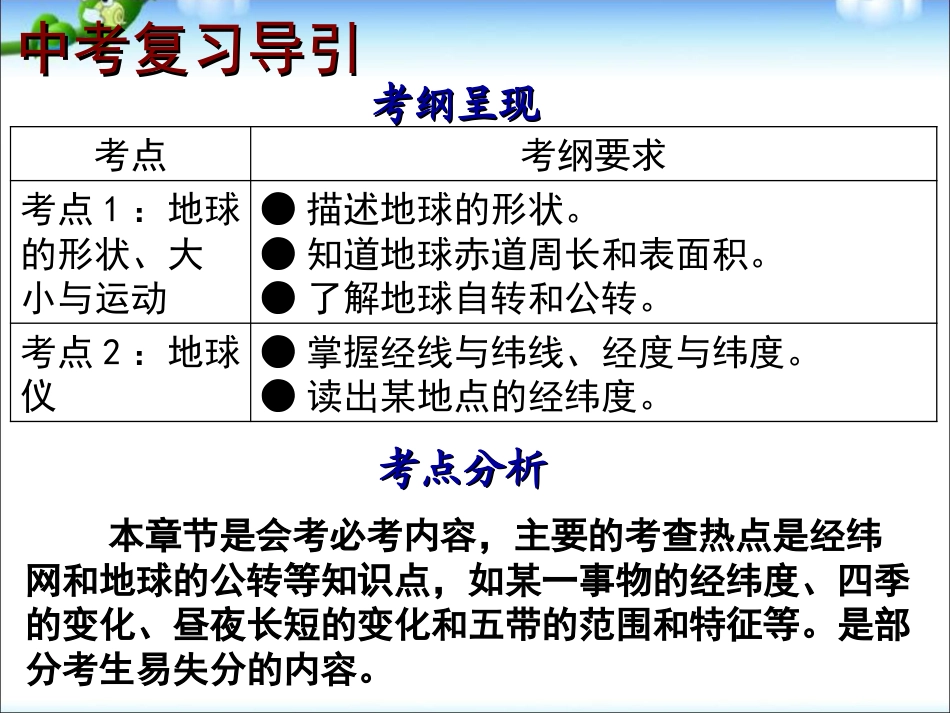 下载地理中考地球总复习ppt课件_第2页