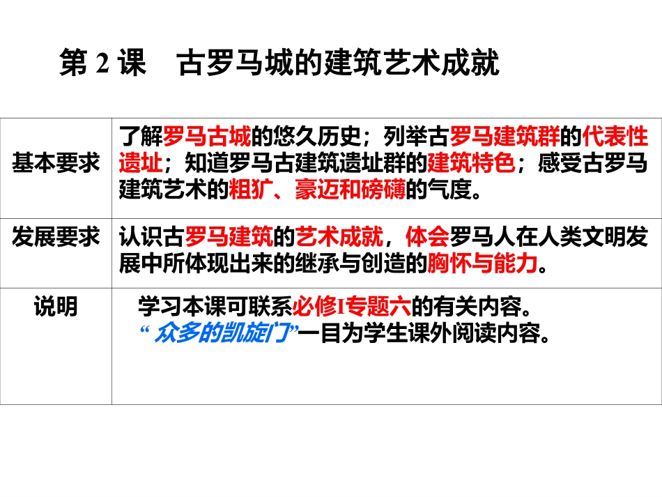 高中历史选修63.2古罗马城的建筑艺术成就ppt课件下载_第2页