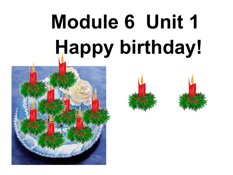 Module6 Unit1 Happy birthdayppt课件(三年级上册外研版英语_第1页