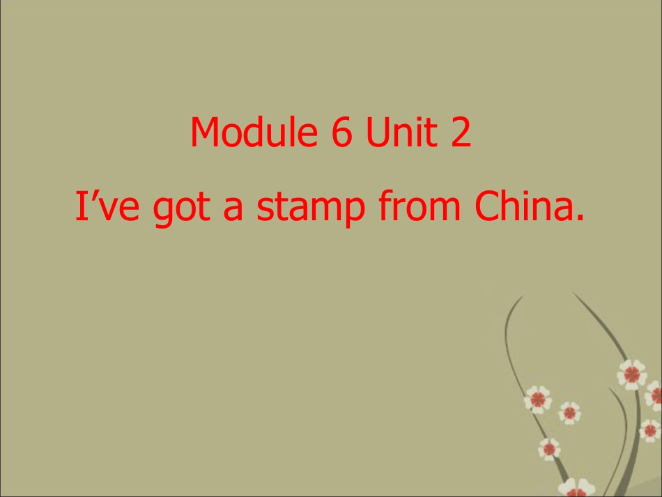 Module6 Unit2 I've got a stamp from Chinappt课件5_第2页