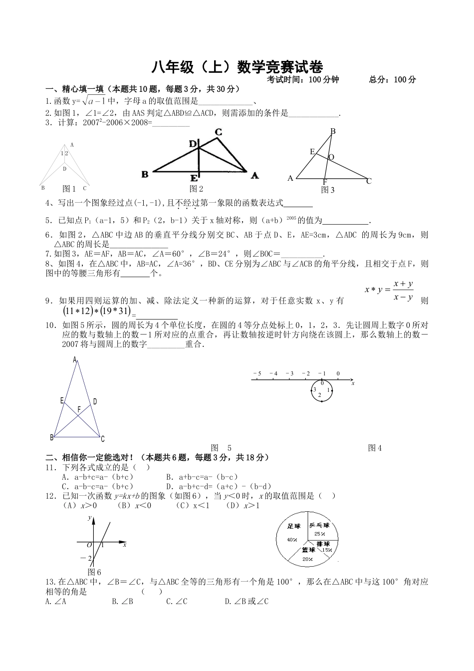 八年级数学竞赛初二奥数奥数练习题_竞赛试卷下载17_第1页