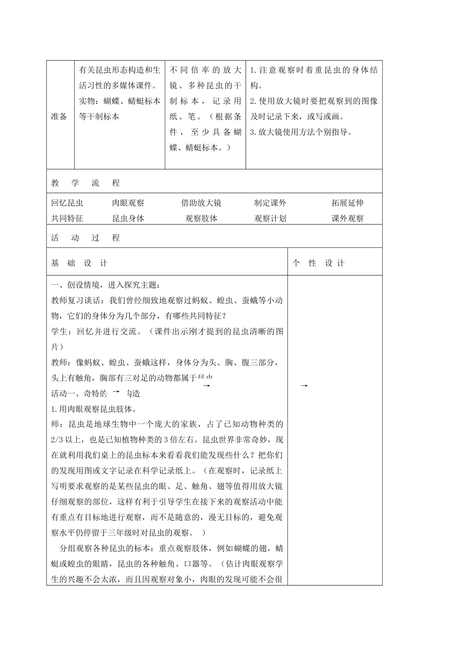 第一单元:微小世界教学设计教案(教科版六年级科学下册)_第2页