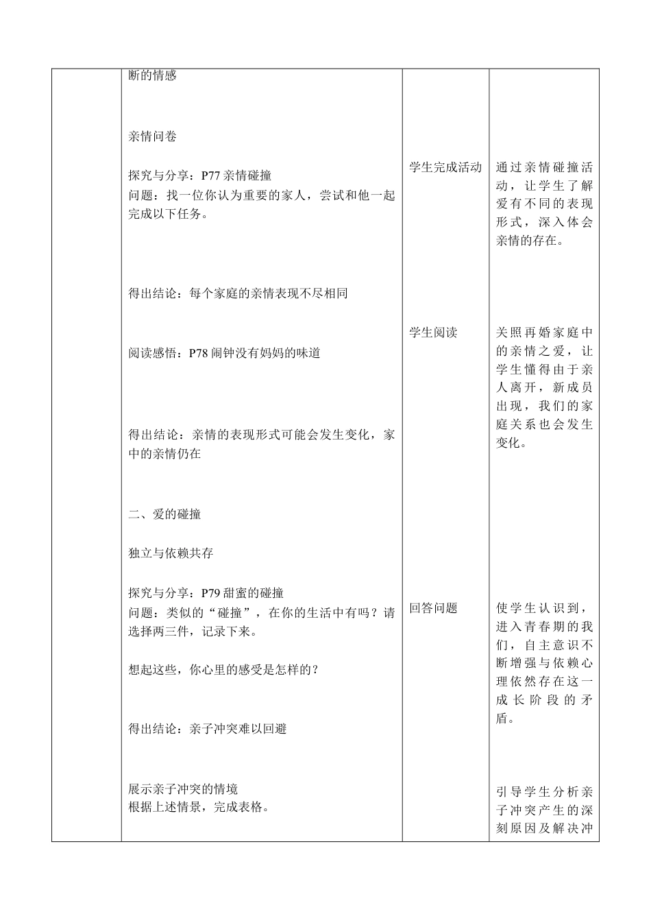 七上道德与法治爱在家人间教案教学设计_第2页